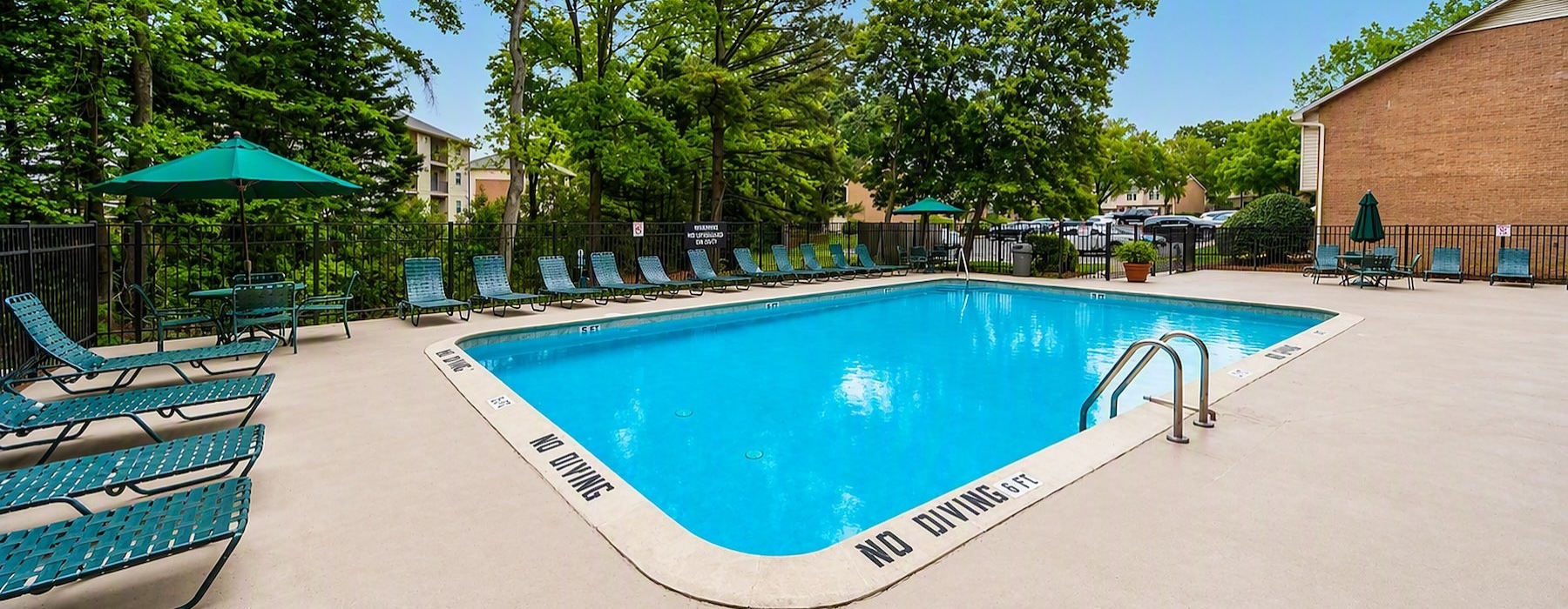 a swimming pool in a backyard